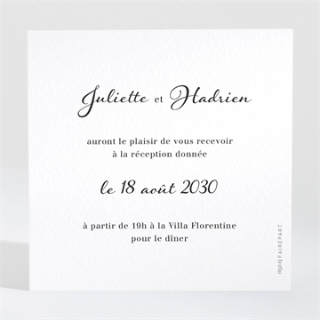 Carton d'invitation mariage notre sweet love - Dos du carton