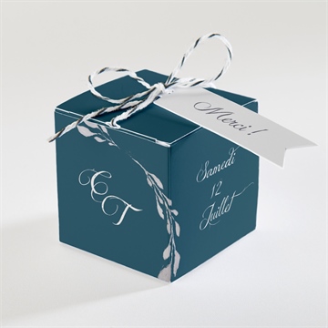 Boîte de dragées mariage tourbillon sentimental plié