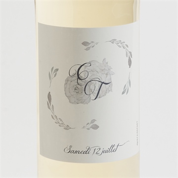 Etiquette de bouteille mariage tourbillon sentimental plié