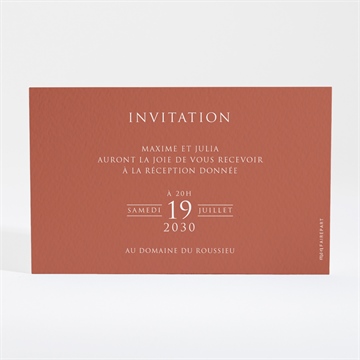 Carton d'invitation mariage love bracelet - Dos du carton