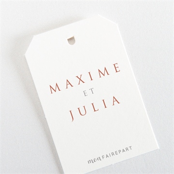 Etiquette mariage love bracelet - Mise en situation