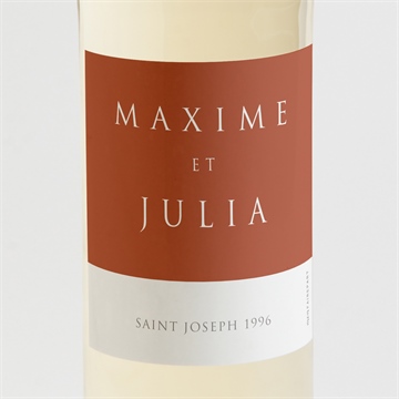 Etiquette de bouteille mariage love bracelet