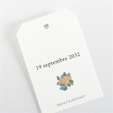 Etiquette mariage lovely - Dos de l'étiquette