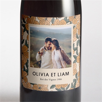 Etiquette de bouteille mariage lovely