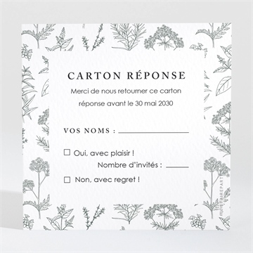 Carton réponse mariage love & co