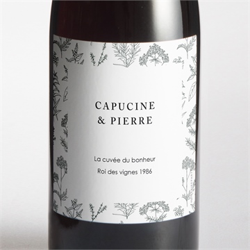 Etiquette de bouteille mariage love & co