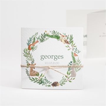 Faire-part naissance tendre flore