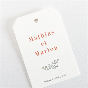 Etiquette mariage fusion - Dos de l'étiquette