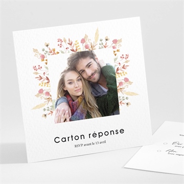 Carton réponse mariage incandescent