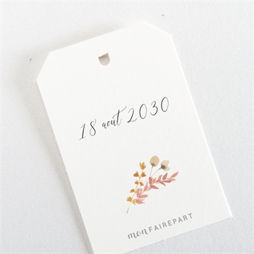 Etiquette mariage incandescent - Dos de l'étiquette