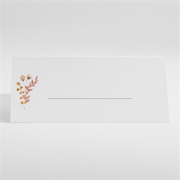 Marque-place mariage incandescent - Dos du marque-place