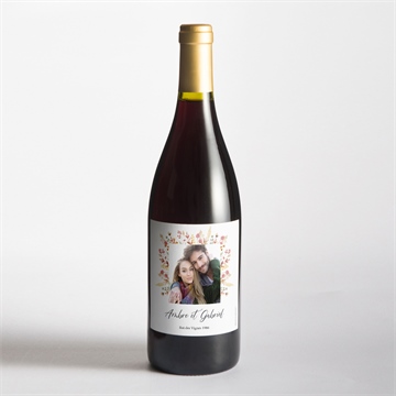 Etiquette de bouteille mariage incandescent - Mise en situation