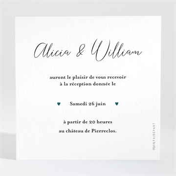 Carton d'invitation mariage notre union