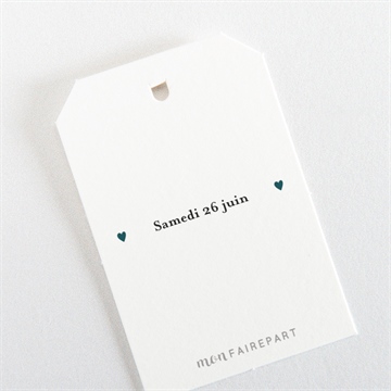 Etiquette mariage notre union - Dos de l'étiquette