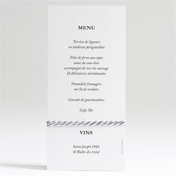 Menu communion happy - Dos du menu