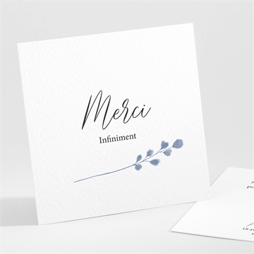 Remerciement décès présent et mémoire carré