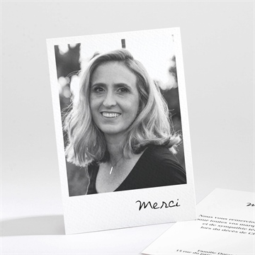 Remerciement décès souvenir portrait