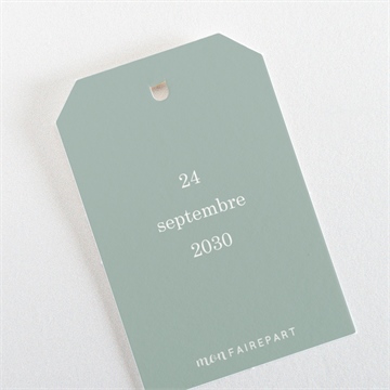 Etiquette mariage a l'unisson - Dos de l'étiquette