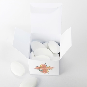 Boîte de dragées baptême symbole de foi - Intérieur de la boîte