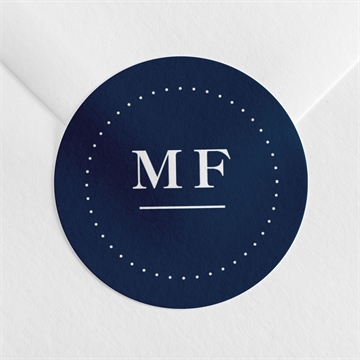 Sticker mariage bleu romantique