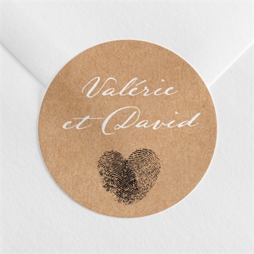 Sticker mariage coeur croisé