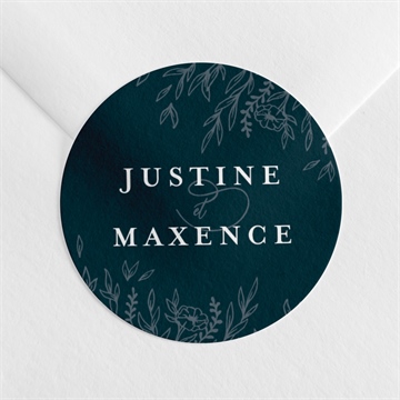 Sticker mariage bleu royal