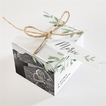 Boîte de dragées mariage le fil de notre histoire - Dessus de la boîte