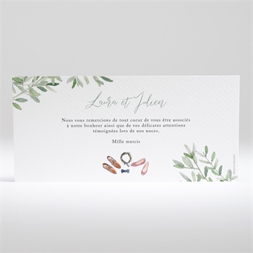 Remerciement mariage le fil de notre histoire - Dos de la carte