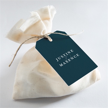 Etiquette mariage bleu royal - Mise en situation