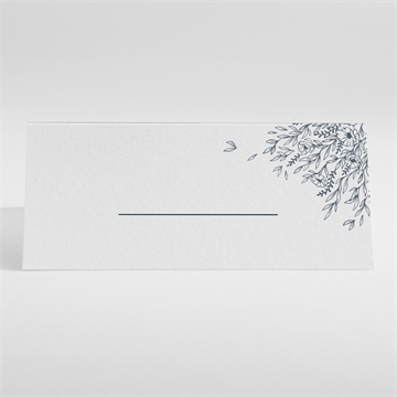 Marque-place mariage bleu royal - Dos du marque-place