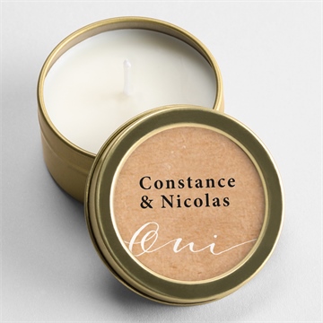 Bougie mariage photomaton kraft