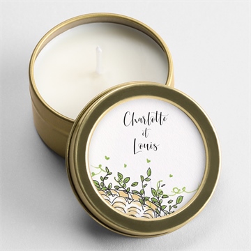 Bougie mariage fusion champêtre