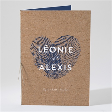 Livret de messe mariage uniques empreintes
