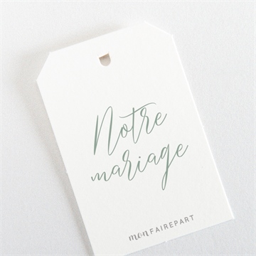 Etiquette mariage le fil de notre histoire - Dos de l'étiquette