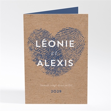 Menu mariage uniques empreintes