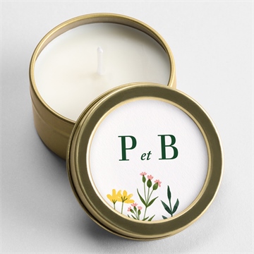 Bougie mariage encadrés