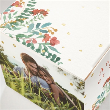 Boîte de dragées mariage notre promesse - Marquage à chaud OR