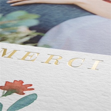 Remerciement mariage notre promesse - Marquage à chaud OR