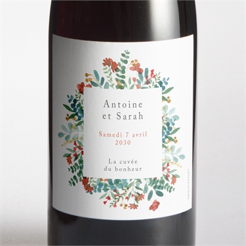 Etiquette de bouteille mariage notre promesse