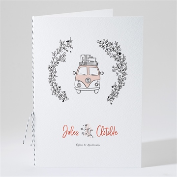 Livret de messe mariage douceur champetre 2 volets