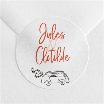 Sticker mariage douceur champetre 2 volets