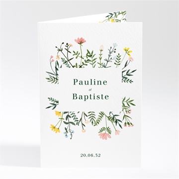 Menu mariage encadrés