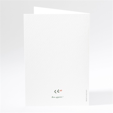 Menu mariage encadrés - Dos du menu