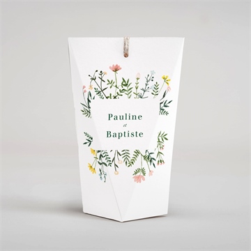 Boîte surprise mariage encadrés - Dos de la boîte