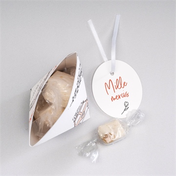 Boîte surprise mariage champetre van life - Intérieur de la boîte