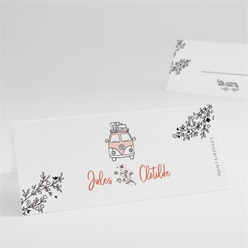 Marque-place mariage champetre van life