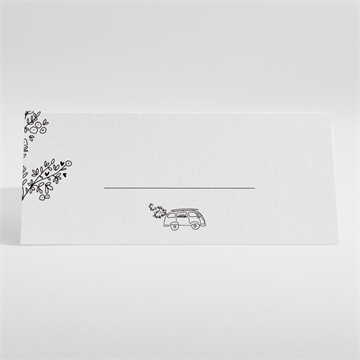 Marque-place mariage champetre van life - Dos du marque-place