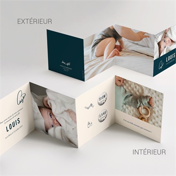 Faire-part naissance baby love - Vue d'ensemble