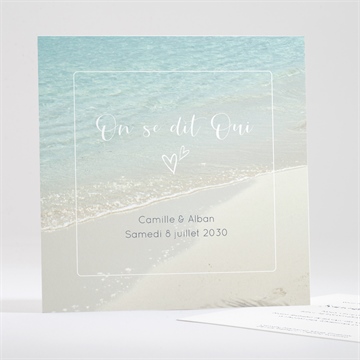Faire-part mariage paradis sur plage