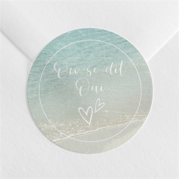 Sticker mariage paradis sur plage